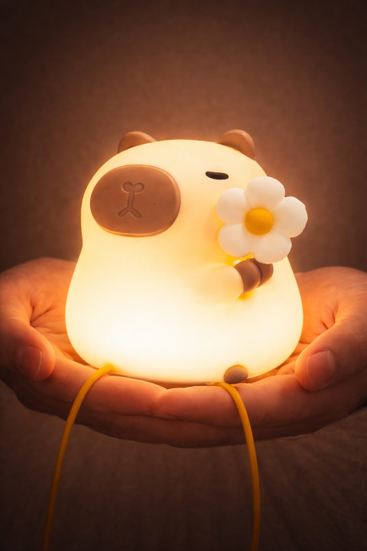 Yumuşak Romantik Kapibara Gece/Masa Lambası