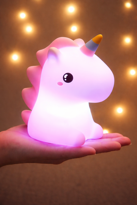 Yumuşak Unicorn Gece/Masa Lambası